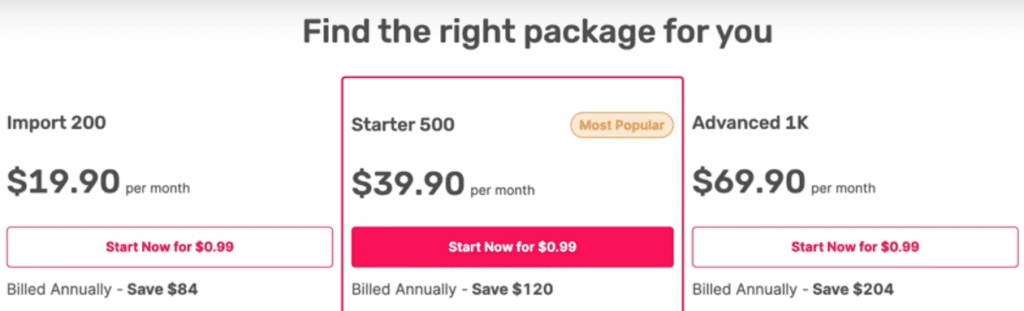 A visually appealing package labeled "The Right Package for You," showcasing a variety of options and features.