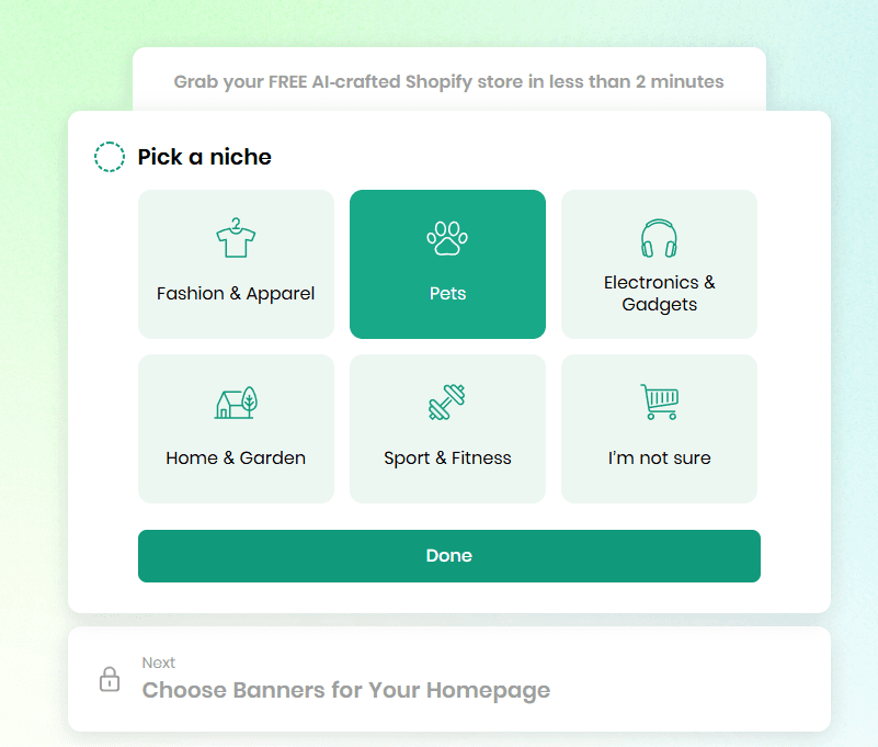 Visual of an app designed to assist users in leveraging AI for their Shopify business growth.