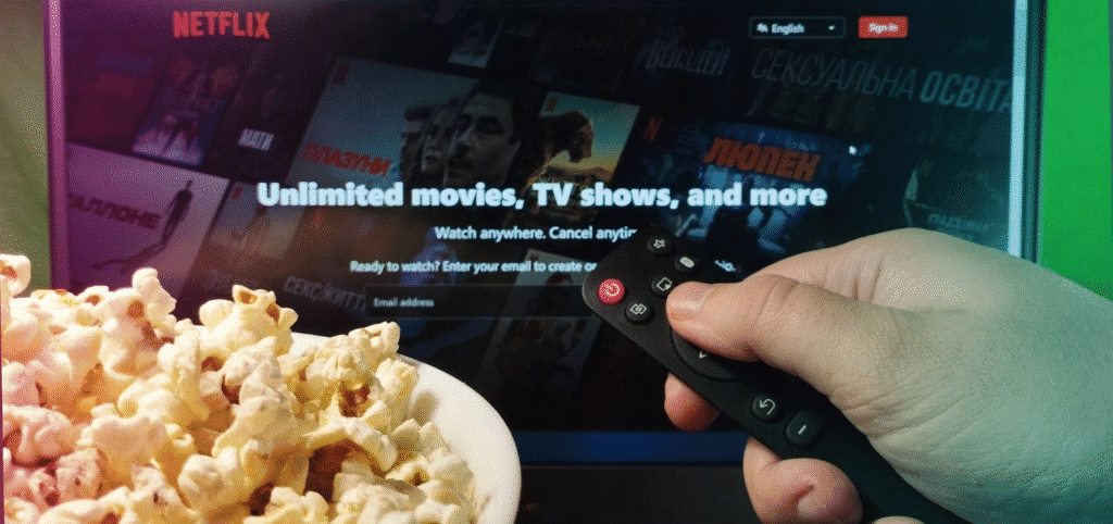 Image illustrating Netflix as the leading global streaming service, with a focus on job opportunities for Netflix Taggers.