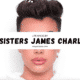 A woman with short hair stands against a white background, showcasing her hairstyle and makeup. The image features elements related to beauty and lifestyle, including text that reads "LIFE HACKS BY HI SISTERS JAMES CHARLES."