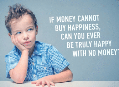 A thought-provoking quote questioning the relationship between money and happiness, featured in a design by I Love Money Quotes.