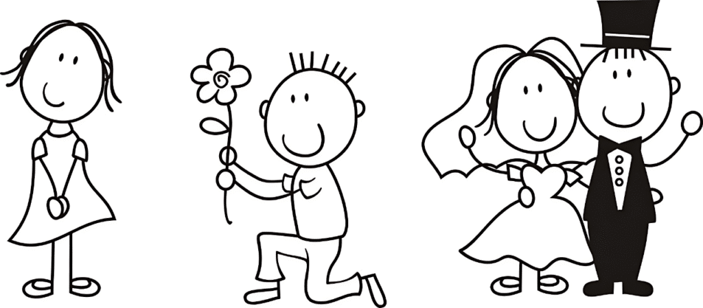 Wedding clipart featuring decorative elements suitable for wedding invitations and cards.