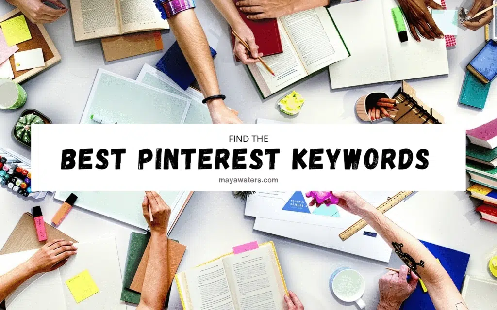 A graphic listing the top 10 best Pinterest keywords for effective content discovery and engagement.