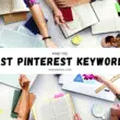A graphic listing the top 10 best Pinterest keywords for effective content discovery and engagement.