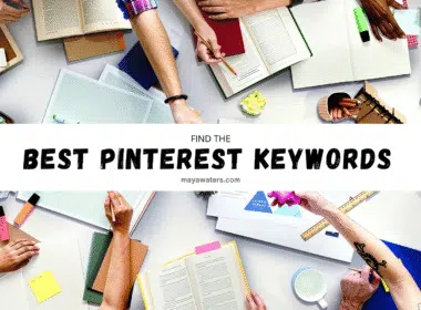 A graphic listing the top 10 best Pinterest keywords for effective content discovery and engagement.
