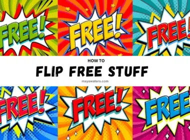 A collection of comic book style freebies, showcasing various items related to "How to Get Free Stuff."