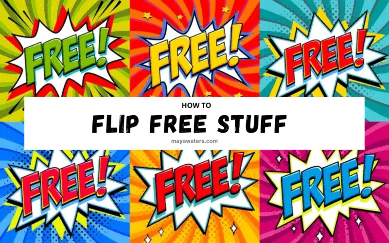 A collection of comic book style freebies, showcasing various items related to "How to Get Free Stuff."