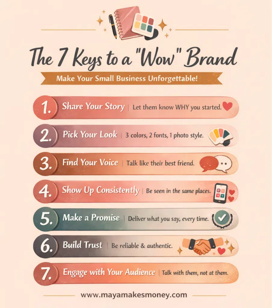 7 Keys to Building a Wow Brand for Small Business Success – Share Your Story, Pick Your Look, Find Your Voice, and More
