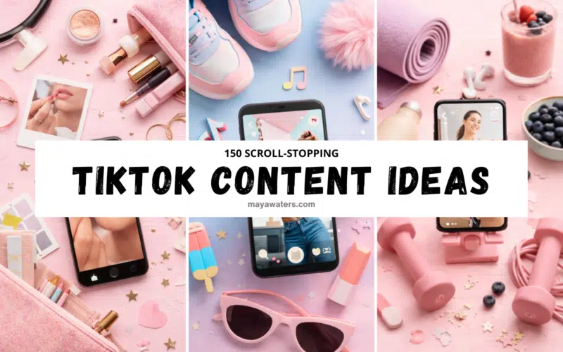 TikTok Content Ideas for women featuring scroll-stopping visuals, lifestyle props, and viral video inspiration for fast growth in 2026.