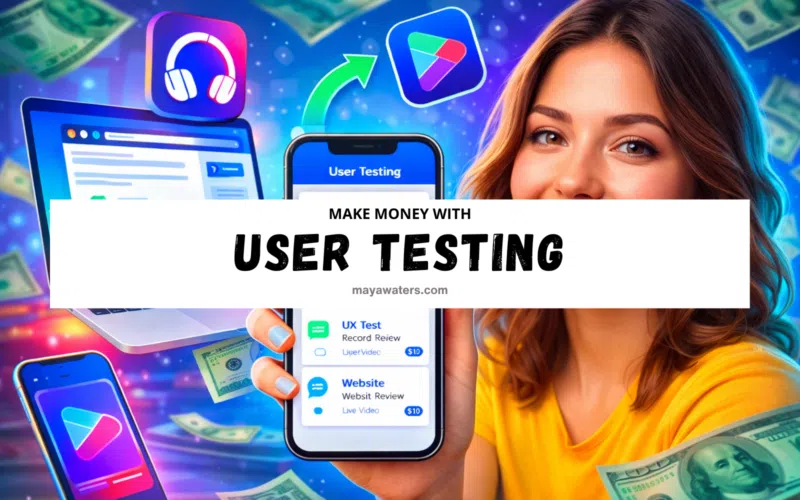 Make money with user testing using mobile apps and UX review platforms.