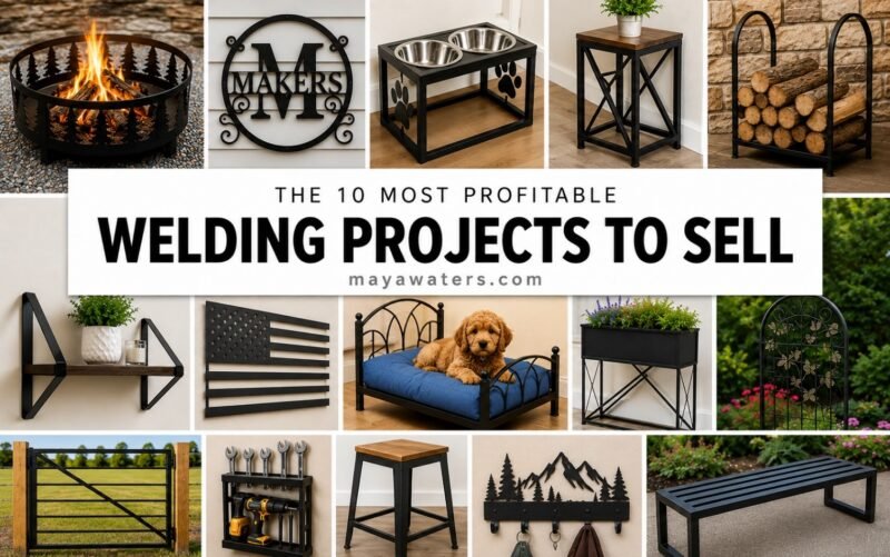The 10 most profitable and Best welding projects to sell including fire pits metal signs dog beds farm gates and outdoor furniture
