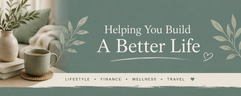 Soft green YouTube banner with Helping You Build A Better Life tagline